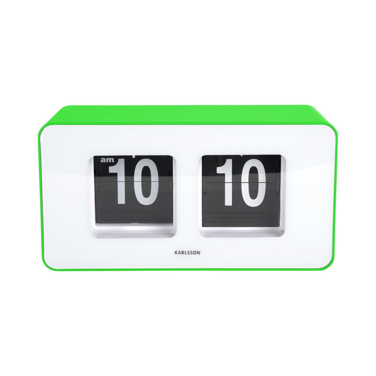 Wandklok tafelklok groen 18x9 cm plastic