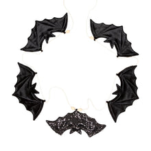 Halloween slinger 5 vleermuizen 3,5 m zwart