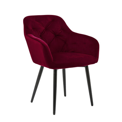 Armchair red velvet