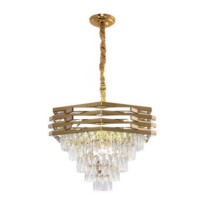 Hanglamp Crystal Gold 60 Cm Luxe Goud Glamour Statement