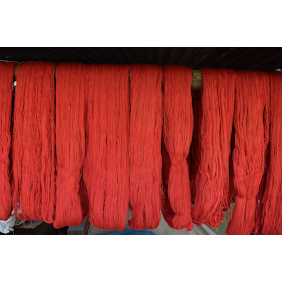 Luna-Leena Kruk Paddestoelbekleding Rood Handgehaakt Nepal