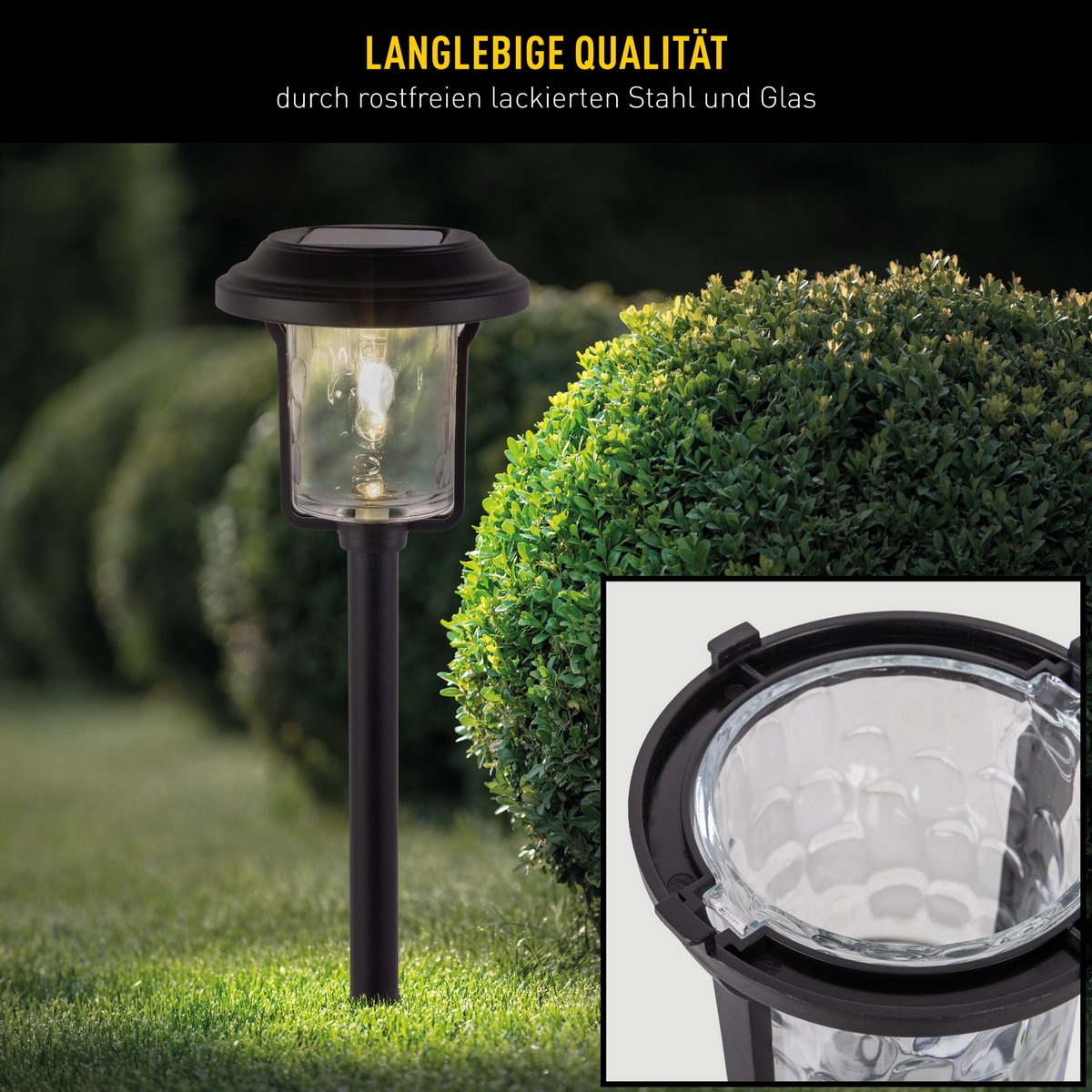 Decoratieve aardespit 54,7 cm metaal glas zwart