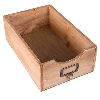 Tijdschriftenhouder 18x29x10 cm bruin hout