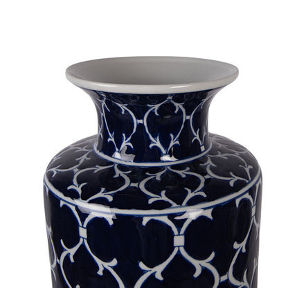 Vaas Ø 19x41 cm Blauw Keramiek