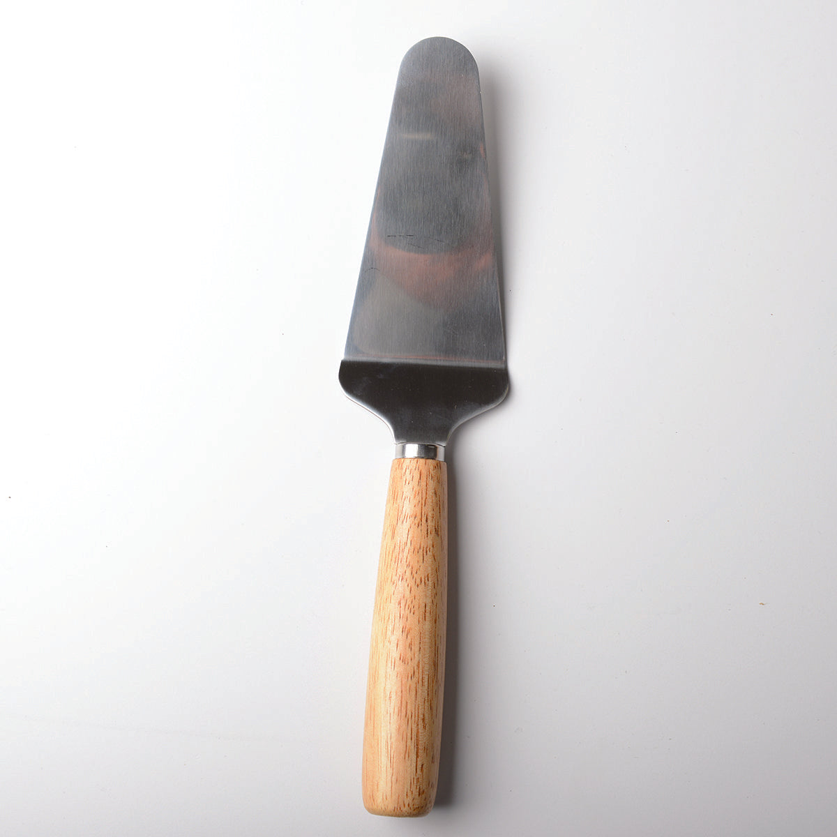 Taartschep roestvrij staal hout 20x8x2 cm