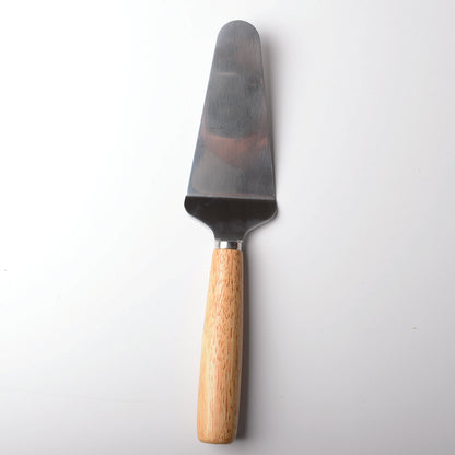 Taartschep roestvrij staal hout 20x8x2 cm