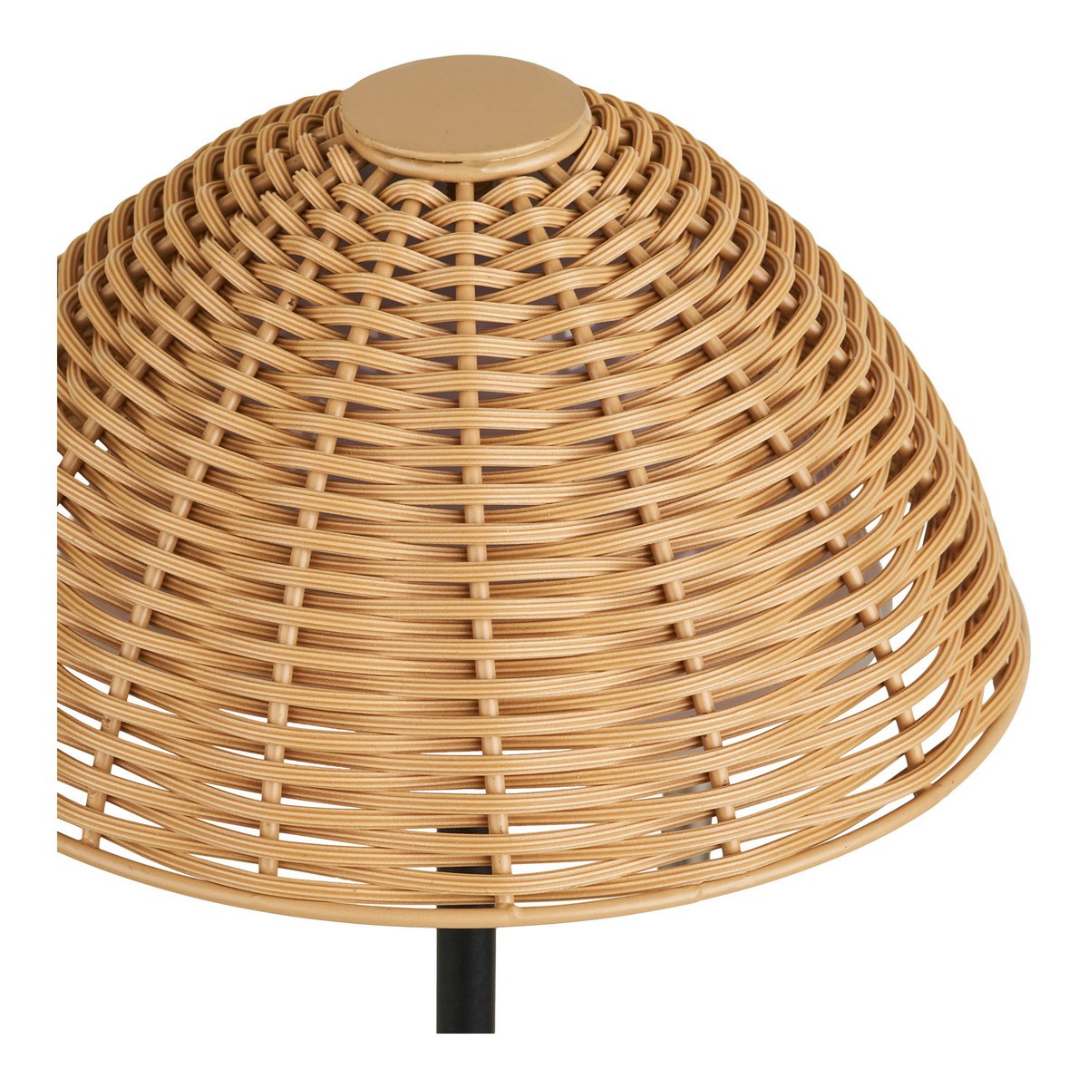 Tafellamp LED oplaadbaar metaal 15x15x32 cm natuur/zwart