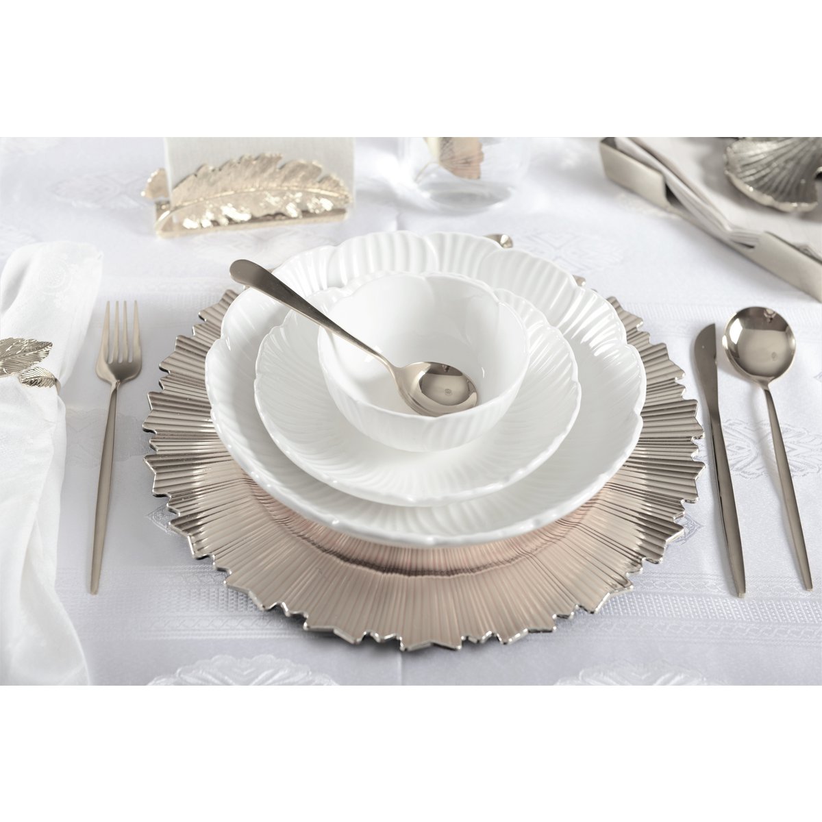 Filetbasis zilver 33x33x1 cm