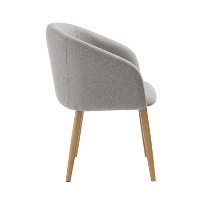 Fauteuilset 2 stuks structuurstof taupe