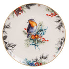 Ontbijtbord 20 cm wit keramiek vogel