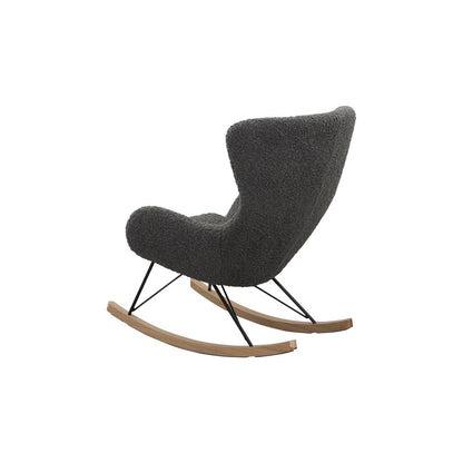Rocking chair teddy fleece dark grey