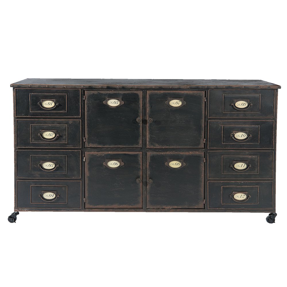 Chest of Drawers Brown, Iron 152x44x86 cm