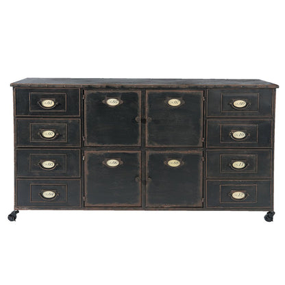 Chest of Drawers Brown, Iron 152x44x86 cm