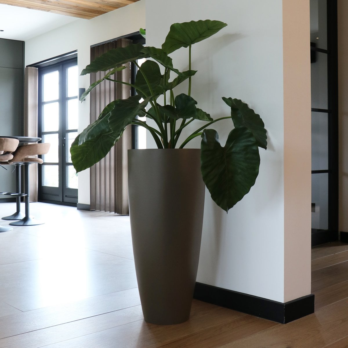 Plantenpot Kentucky 80x37 cm taupe fiberstone