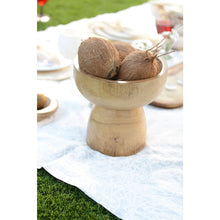 Houten decoratieve schaal 23.5x23.5x24.5 cm