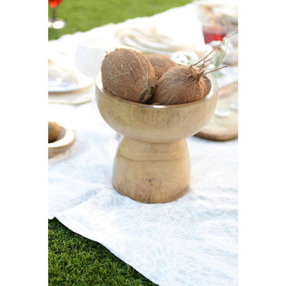 Houten decoratieve schaal 23.5x23.5x24.5 cm