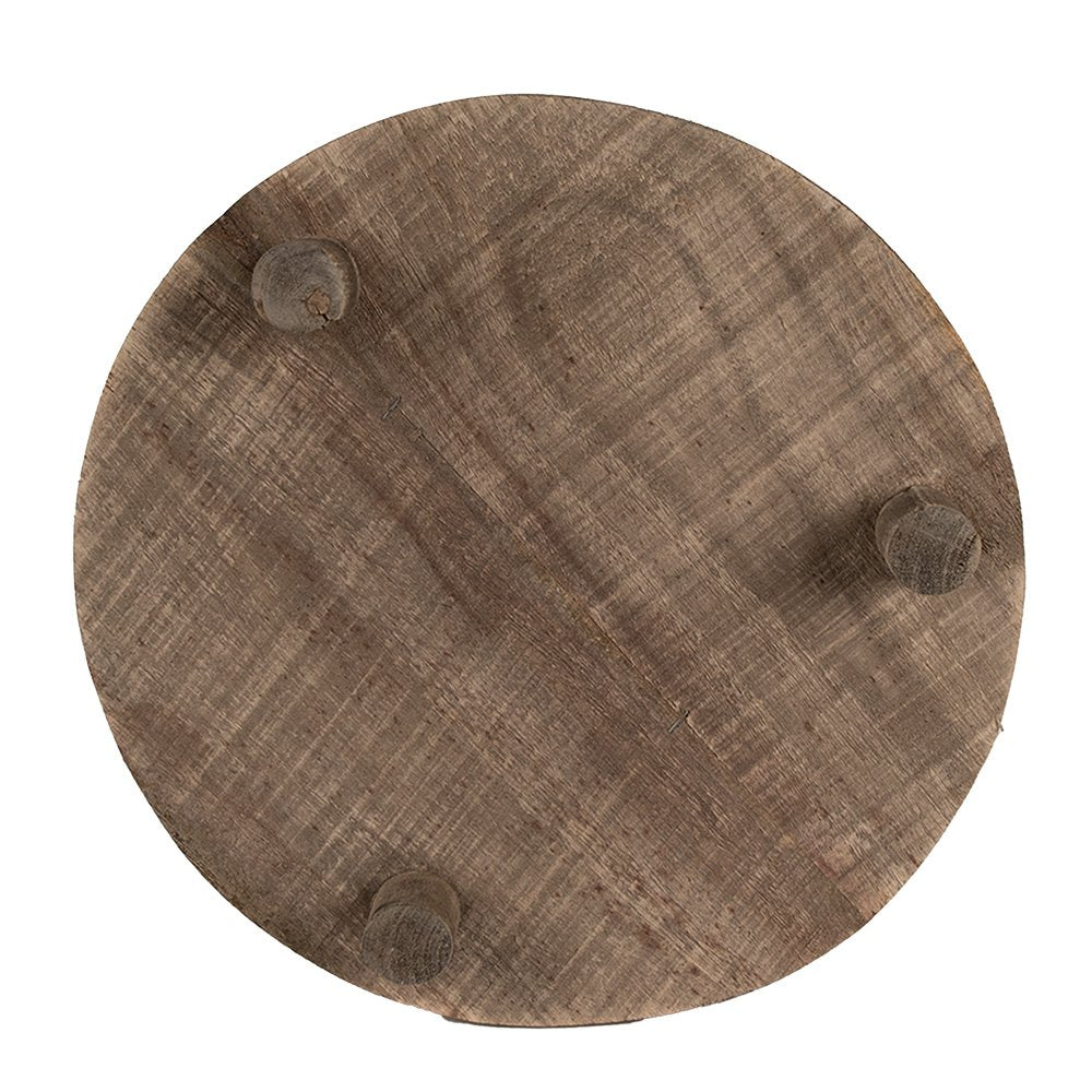 Plantenstandaard rond 33x6 cm bruin hout