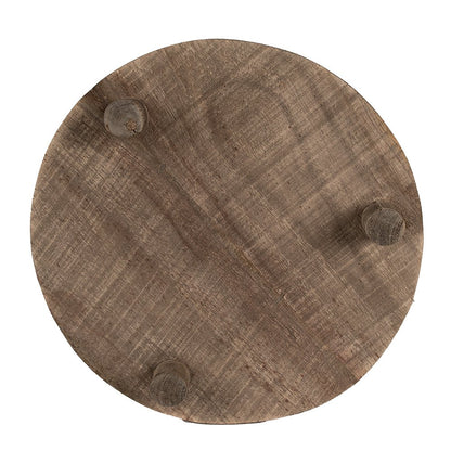 Plantenstandaard rond 33x6 cm bruin hout