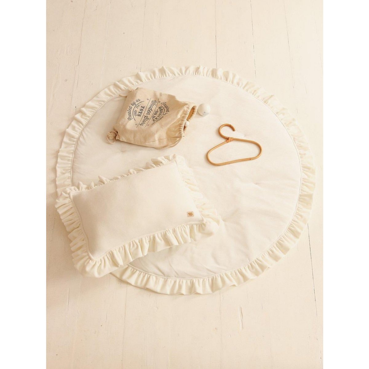 Velours mat met franje 110x110 cm wit
