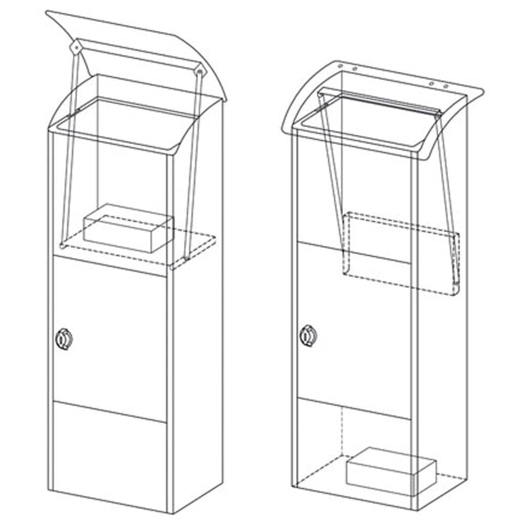Perel Pakketbox Helsinki Donkergrijs