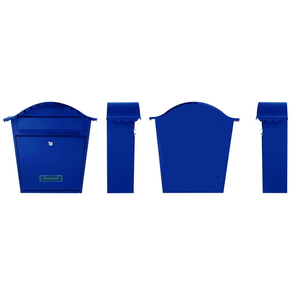 Perel Brievenbus Paris Blauw