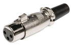 XLR connector vrouwelijk 3-polig metaal zilver
