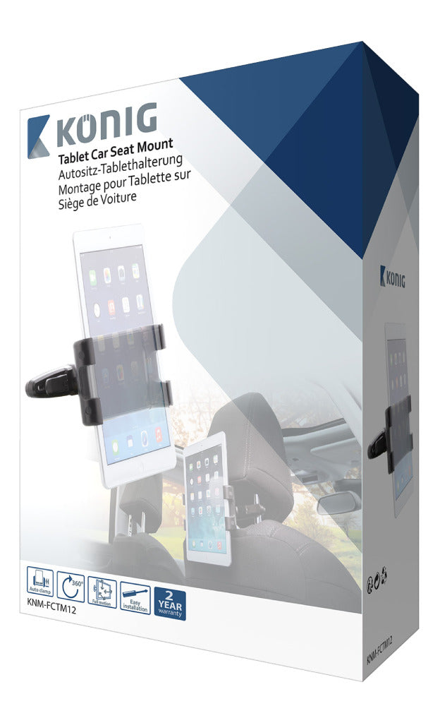 K&Ouml;Nig Knm-Fctm12 Tablet Autohouder 360 &Deg; Draai- En Kantelbaar 0.7 Kg