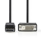 DisplayPort naar DVI-D kabel 2m zwart