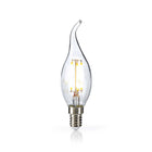Ledlamp E14 kaars gebogen punt 4,8W warm wit