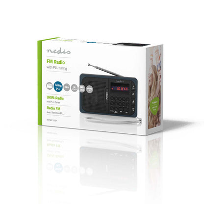 Nedis Rdfm2100Gy Fm-Radio 3,6 W Usb-Poort & Microsd-Kaartsleuf Zwart / Grijs