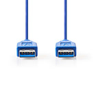 USB 3.0 kabel A Male - A Male 2m blauw