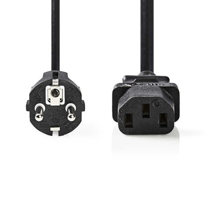 Nedis Cegp10030Bk50 Voedingskabel Schuko Male - Iec-320-C13 5,0 M Zwart