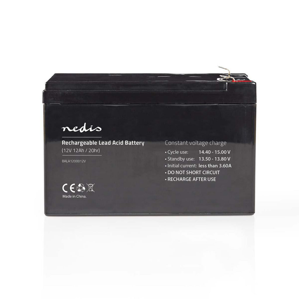 Nedis Bala1200012V Oplaadbare Loodzuuraccu 12V 12 000 Mah 167 X 181 X 77 Mm