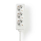 Nedis Exso315F1Wt Power Strip Protective Contact 3-Way 1.5 m White