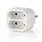 Stopcontactsplitter 2-weg Euro wit