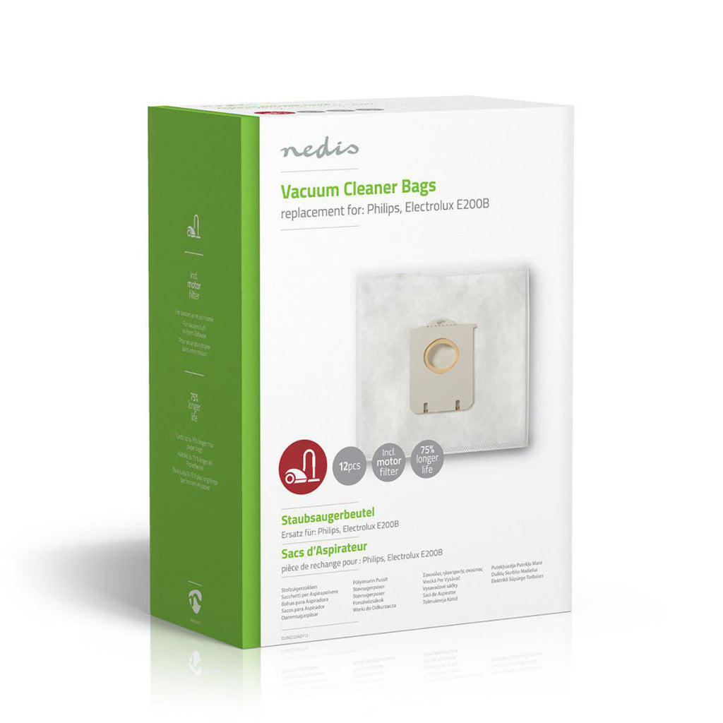 Nedis Dubg220Aep12 Stofzuigerzak Philips, Electrolux E200B