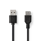 USB 2.0 verlengkabel 1 meter zwart