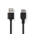 USB 2.0 verlengkabel 3 meter zwart