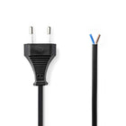 Nedis Pcgp11700Bk20 Power Cable Euro Plug - Open Cable End 2.0 M Black
