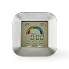 Nedis KATR105SI Touchscreen Hygrometer and Thermometer with Clock