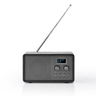 DAB+ radio 4.5W zwart met klok en wekkerfunctie