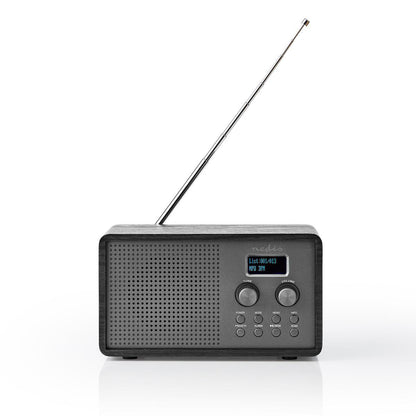 Nedis Rddb5110Bk Dab+ Radio 4,5 W Fm Klok & Wekkerfunctie Zwart