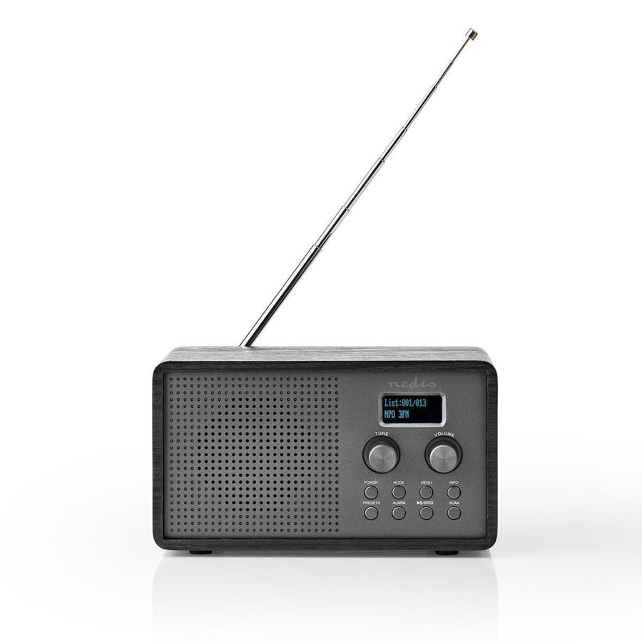 Nedis Rddb5110Bk Dab+ Radio 4,5 W Fm Klok & Wekkerfunctie Zwart