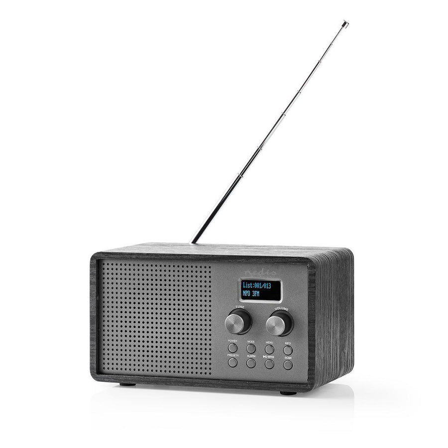 Nedis Rddb5110Bk Dab+ Radio 4,5 W Fm Klok & Wekkerfunctie Zwart