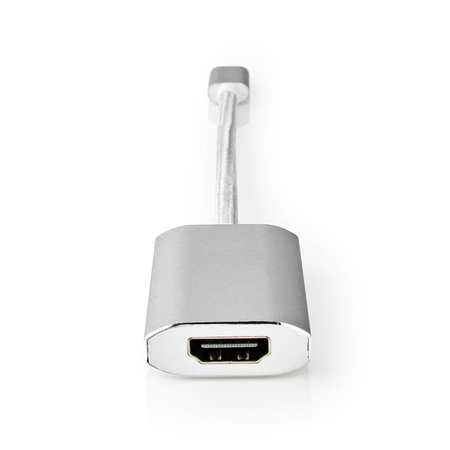 Nedis Cctb64680Al02 Usb-Adapter Usb 3.2 Gen 1 Usb Type-C&Trade; Male Hdmi&Trade; Connector 0.20 M Rond Verguld Gebreid / Nylon Zilver Cover Window Box