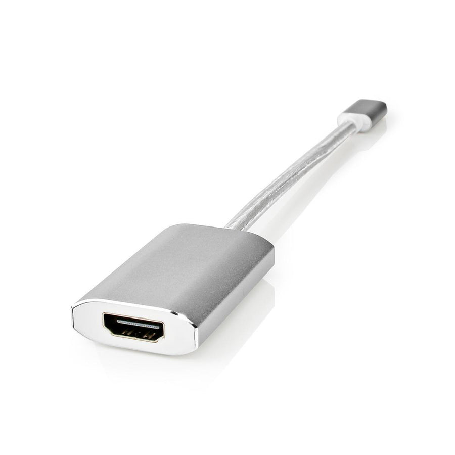 Nedis Cctb64680Al02 Usb-Adapter Usb 3.2 Gen 1 Usb Type-C&Trade; Male Hdmi&Trade; Connector 0.20 M Rond Verguld Gebreid / Nylon Zilver Cover Window Box