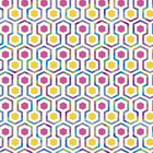 Noordwand Behang Good Vibes Hexagon Pattern Roze En Geel pink and yellow