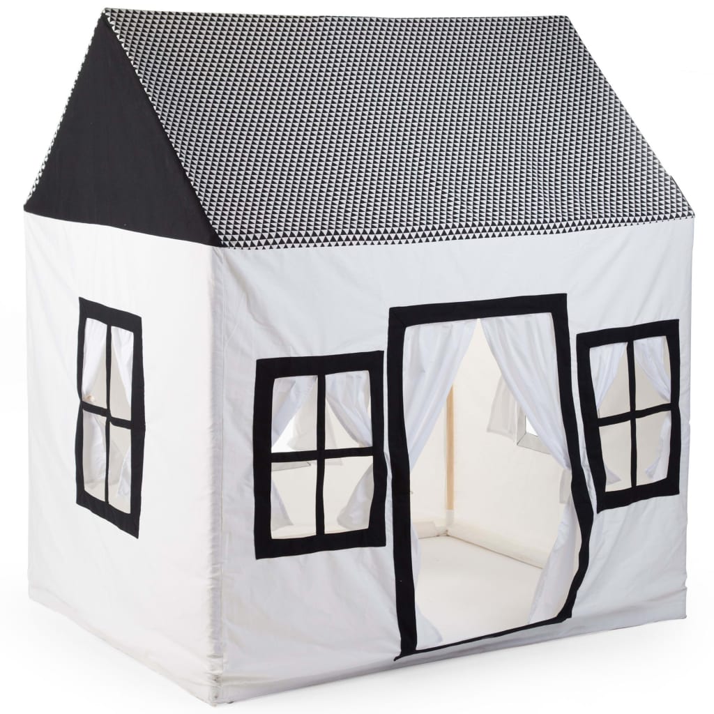 Childhome Speelhuis 125X95X145 Cm Canvas Wit En Zwart