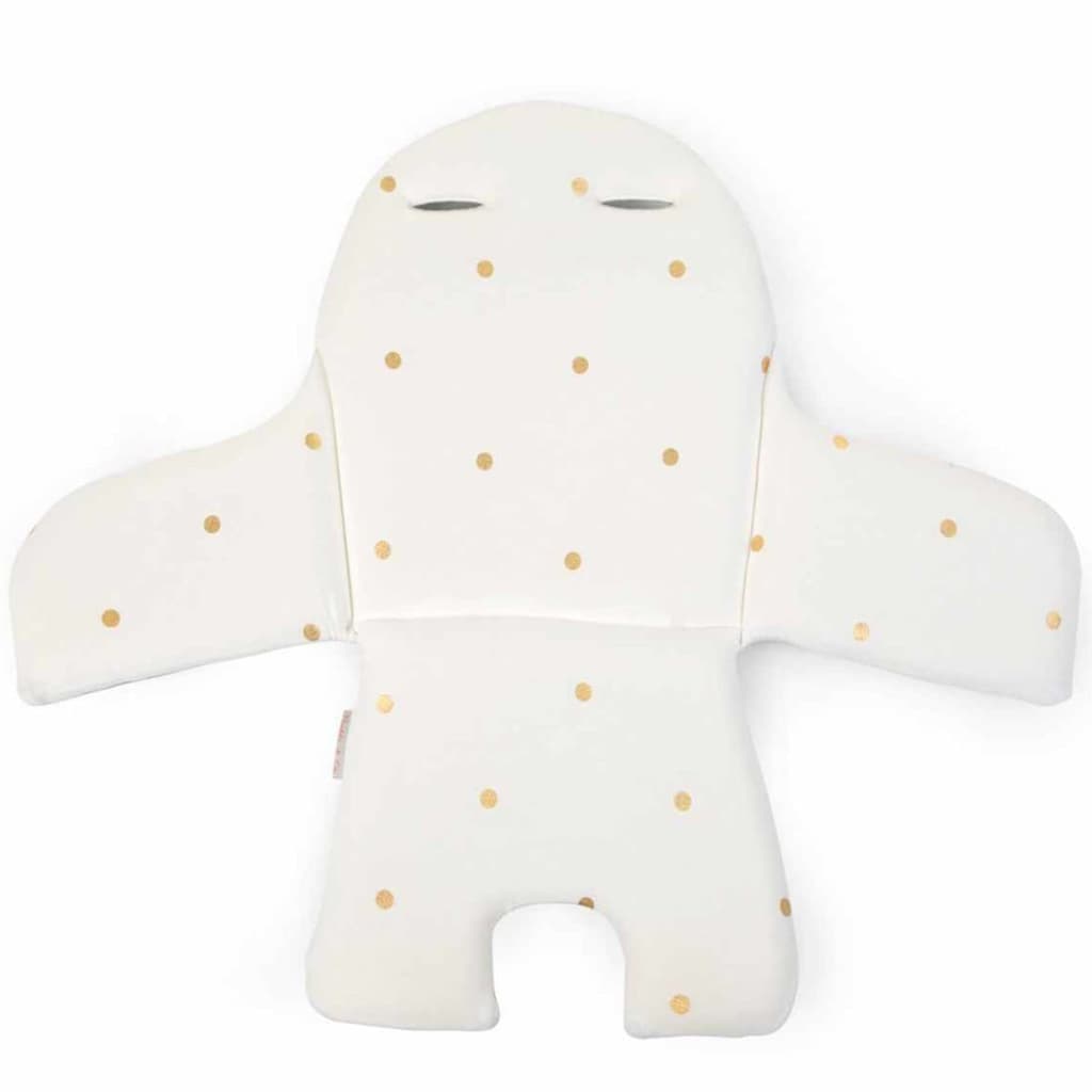 Childhome Kinderstoelkussen Evolu Goudkleurige Stippen Wit en goud