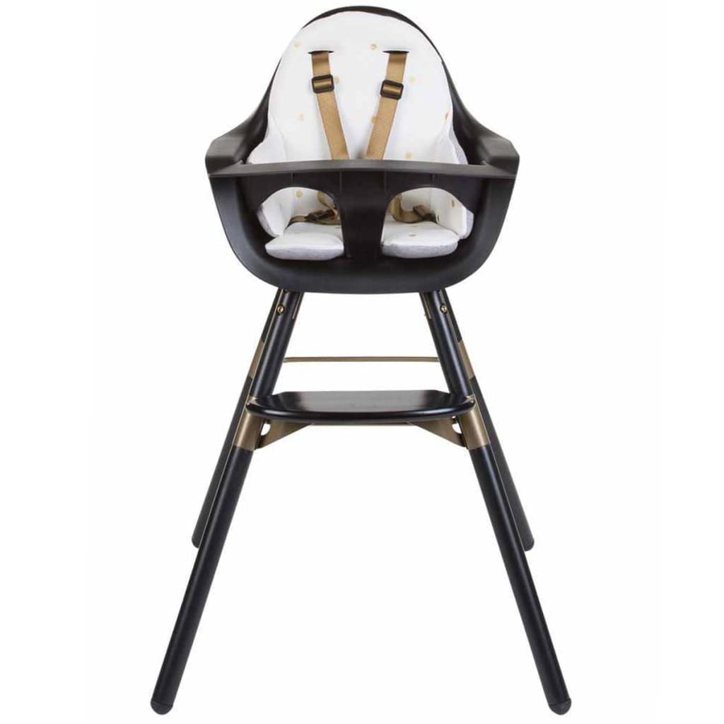 Childhome Kinderstoelkussen Evolu Goudkleurige Stippen Wit en goud